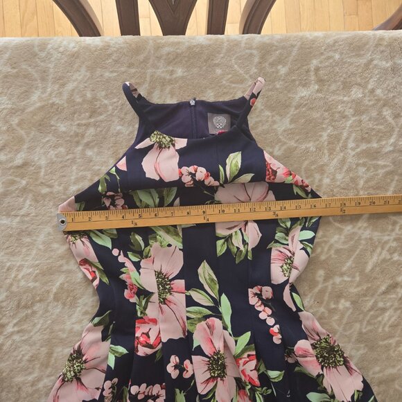 Vince Camuto Fit & Flare Floral Dress - Navy / Pink / Green - Size 6 - Picture 10 of 10